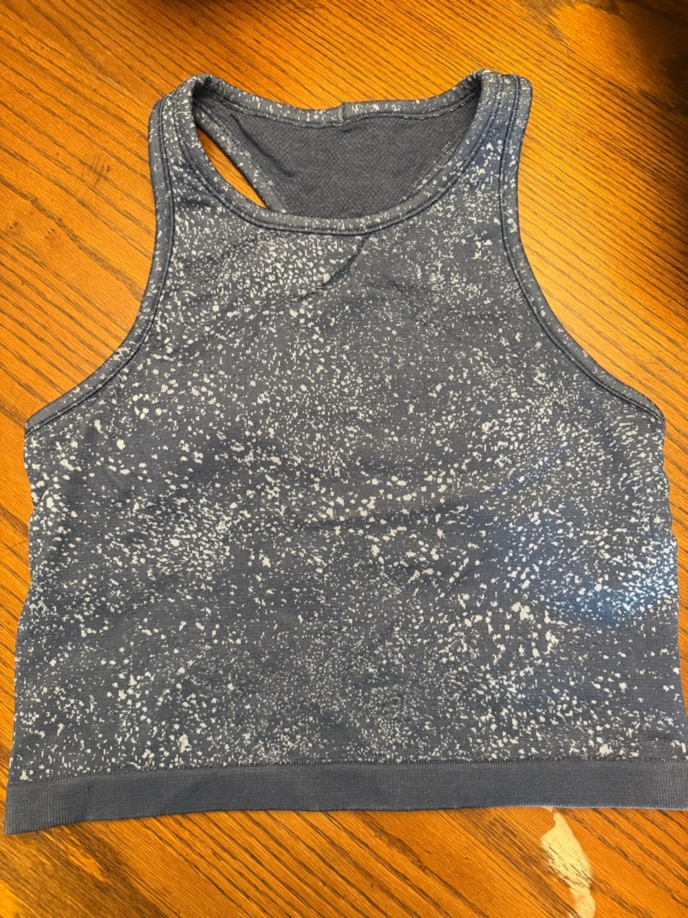 lululemon athletica Navy Speckle High-Neck Crop Tank - Picture 3 of 4